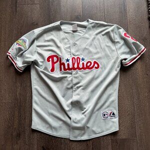 Majestic Philadelphia Phillies World Series Throwback John Kruk Jersey Size XL
